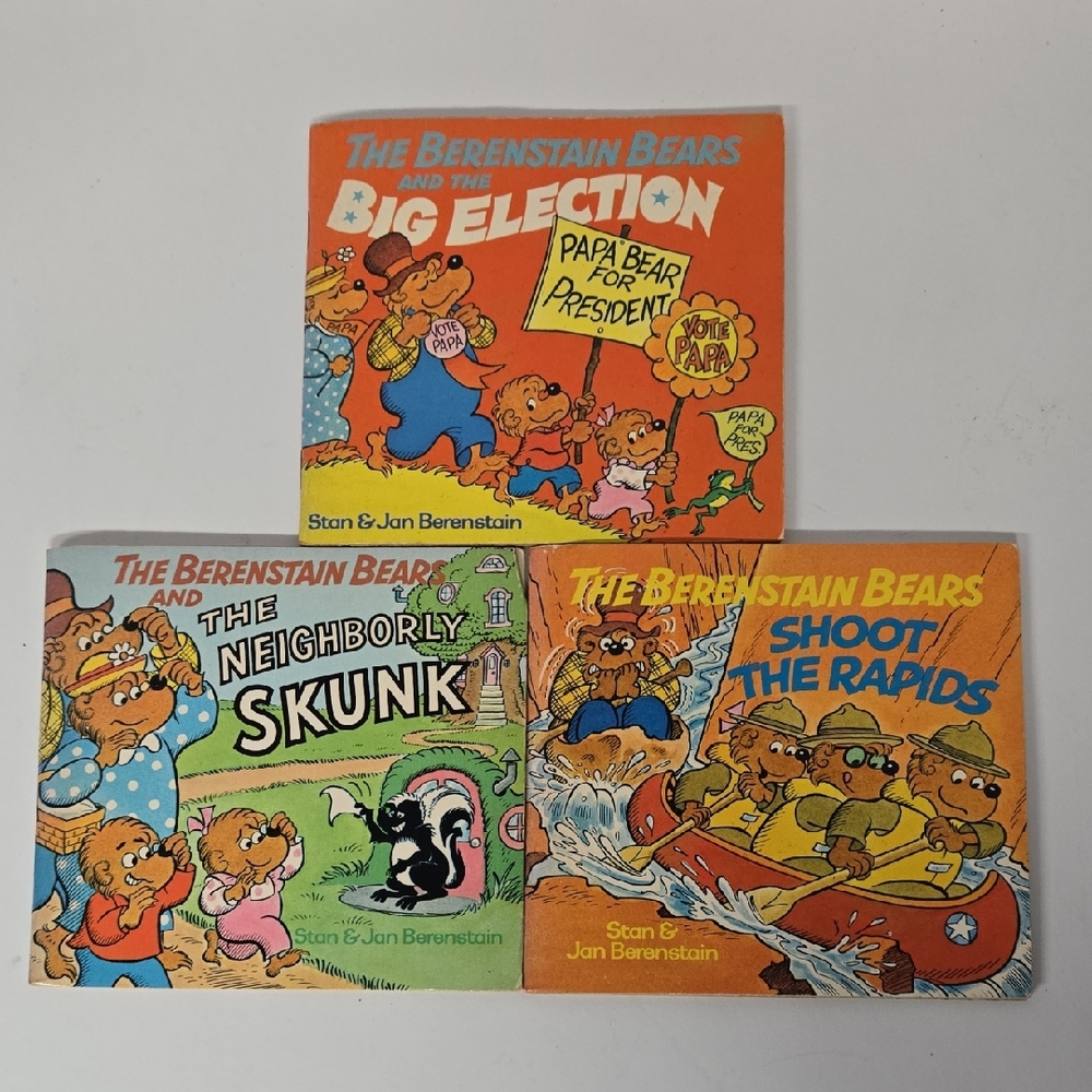 Vntg The Berestain Bears Mini Storybooks Copyright 1984 (Set of 3) GUC 5"x5.5"